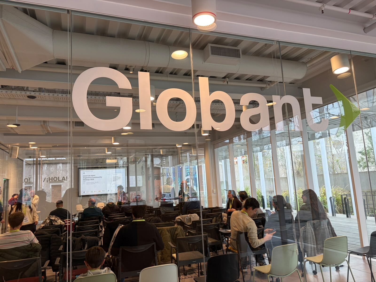 Vista del espacio del meetup en Globant Tandil